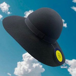 Express Black Wool Wide Brim Hat